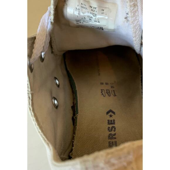 Converse All Star white lace up sneakers Youth size 3 - Picture 8 of 10